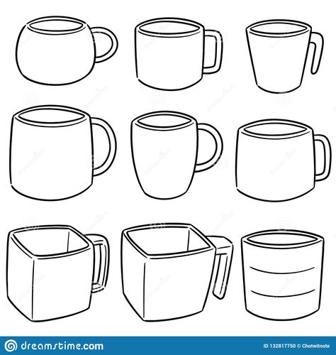 Tea Cup Drawing, Mug Drawing, Cartoon Doodle, Doodle Illustration, Family Tattoos, Guided Drawing, Cute Coloring Pages, Art Clipart, Free Printable Coloring Pages