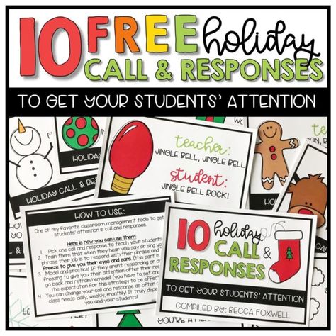 Call And Response Classroom, December Read Alouds, Crayon Book, Classroom Management Tool, Math Crafts, Social Emotional Skills, Christmas School, Classroom Behavior, Classroom Rules