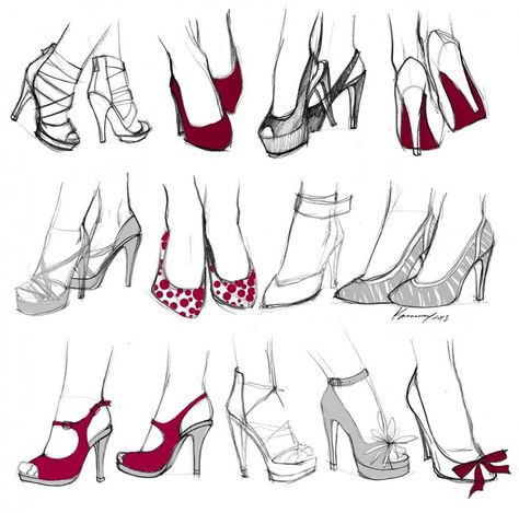 Drawing Shoes, Fashion Drawing Sketches, Shoe Design Sketches, Shoes Drawing, Small Drawings, Brain Damage, Fashion Design Drawings, Fashion Design Sketches, Drawing Clothes