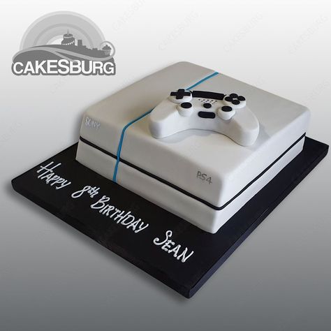 Playstation 4 Cake, Ps4 Cake Ideas, Ps5 Cakes For Boys, Ps5 Cake Ideas, Playstation Cake Ideas, Ps5 Cake, Gaming Birthday Cake, Ps4 Cake, Boys 18th Birthday Cake