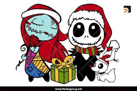 Sally Christmas, Sandy Claws, Lucky Leaf, Merry Christmas Svg, Bunny Svg, Christmas Svg Files, Jack And Sally, Vector Cut, The Nightmare Before Christmas