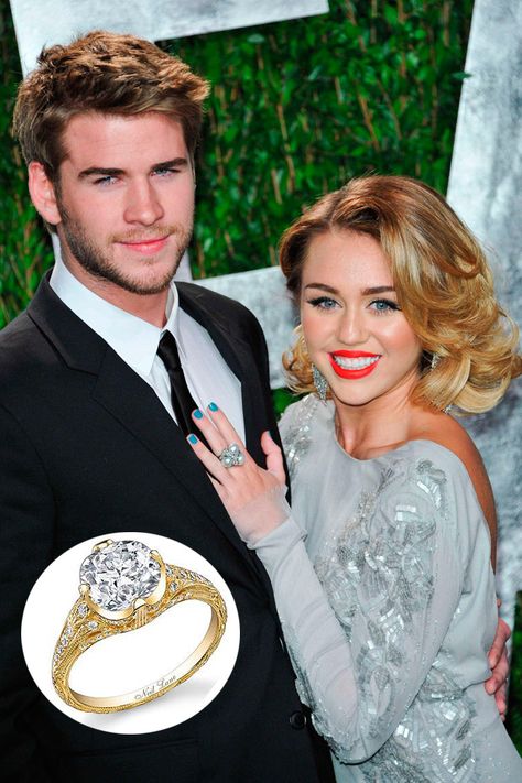 Miley Cyrus Engagement Ring Old Miley Cyrus, Miley And Liam, The Last Song, Engagement Celebration, Celebrity Engagement Rings, Liam Hemsworth, Hannah Montana, Nick Jonas, Chris Hemsworth