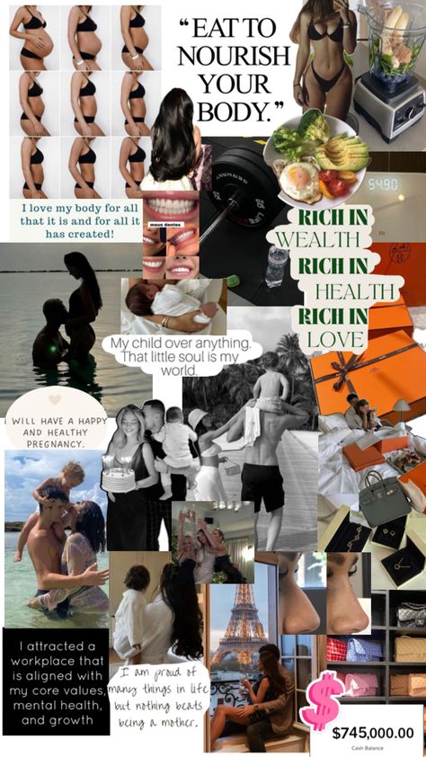 Vision Board Pregnancy, Pregnancy Vision Board, 2024 Vision Board, 2024 Vision, Healthy Pregnancy, Vision Board