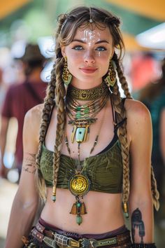 Whimsical Hair, Festival Braids, Festival Inspo, Festival Ideas, Boho Hair, Bold Jewelry, Hair Styler, Festival Hair, Organic Hair