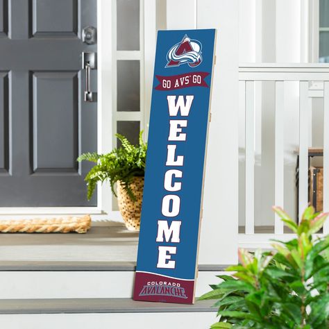 You're an avid Colorado Avalanche fan and love to flaunt it. Show the Colorado Avalanche your support by grabbing this Porch Leaner. Welcome Wall, Fan Sign, Fan Signs, Fan Cave, Lawn Decor, Detroit Red Wings, Wall Fans, Outdoor Wall Decor, Alabama Crimson Tide