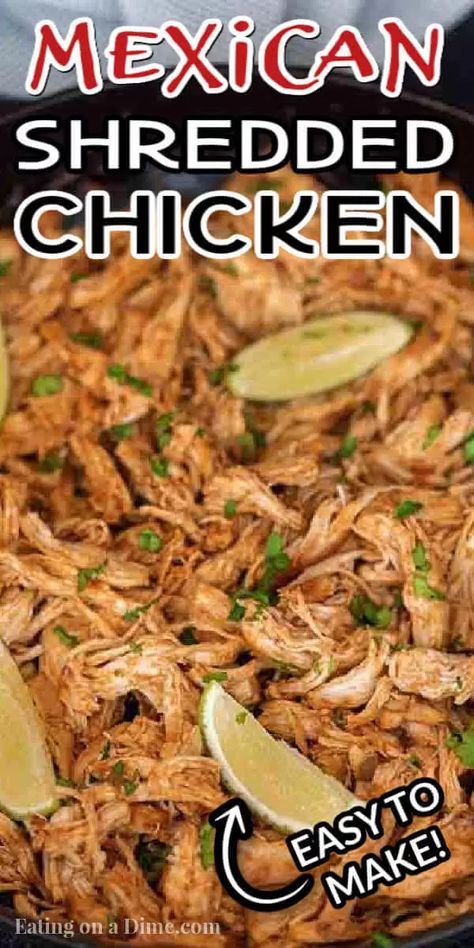 What To Use Shredded Chicken In, Shredded Taco Chicken Recipes, Authentic Mexican Shredded Chicken Crockpot, Best Chicken For Tacos, Mexican Chicken For Burritos, How To Make Chicken Tacos On Stove, Authentic Chicken Burritos, Chicken For Tacos Stove Top, How To Make Shredded Chicken For Tacos