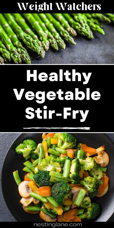 Weight Watchers Healthy Vegetable Stir-Fry Recipe Graphic. Healthy Stir Fry Recipes Clean Eating, Wok Recipes Easy Stir Fry, Asian Sauteed Vegetables, Wok Recipes Healthy, Chinese Vegetables Recipes, Wok Recipes Easy, Chinese Vegetable Stir Fry, Asian Fruit, Stir Fry Vegetables