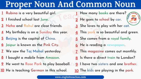 Examples of Proper Noun And Common Noun 1 Proper Noun And Common Noun, Proper Noun Examples, Common Nouns Worksheet, Common Noun, Proper Nouns Worksheet, Common And Proper Nouns, Common Nouns, Nouns Worksheet, Proper Nouns