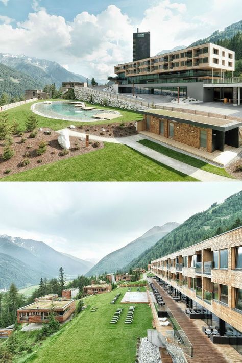 Mountain Hotel Design, Mountain Hotel Architecture, Hotel Resort Design, Mountain Resort Design, Mountain Resort Architecture, Hotel Mountain, Resort Hotel Design, Hotel Design Architecture, Hotel Landscape