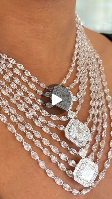 SARAH KANJ on Instagram: "Celebrity Jeweller Lorraine Schwartz, One of the hidden hands behind many of the Ambani jewels had shared a closer photo of Radhika Merchant’s diamond necklace that she wore for her second pre-wedding celebration in Italy, A magnificent necklace made of 9 layers of diamonds and centered with Three huge diamonds. 

#lorraineschwartz #radhikamerchant #oneofakind #jewelry #jewellery #diamondnecklace #bride #bride2024 #wedding #luxurywedding #nitaambani #mukeshambani #ishaambani #akashambani #anantambani #ambanifamily #jio #shlokamehta #nmacc #AnantRadhikaPreWedding 
#AnantRadhikaWedding 
#AmbaniWedding #AnantRadhika" Ambani Jewels, Radhika Merchant, Lorraine Schwartz, Nita Ambani, Saree Looks, Round Necklace, Necklace Sets, Saree Look, Wedding Celebration