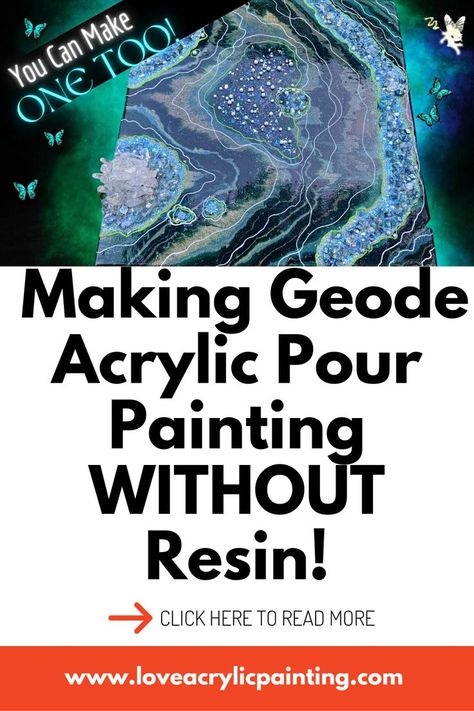 If you're looking to create a stunning geode acrylic pour painting, but don't want to use resin, you're in luck! There's a way to achieve the same beautiful, layered effect using just acrylic paint and a few simple techniques. By following the right process and layering your colors strategically, you can create a piece of art that's every bit as eye-catching and impressive as a resin-based geode painting. So give it a try and see what amazing results you can achieve! Pinterest Tv, Geode Painting, Geode Art, Acrylic Pour Painting, Acrylic Pour, Pour Painting, The Missing, Acrylic Pouring, Resin Art