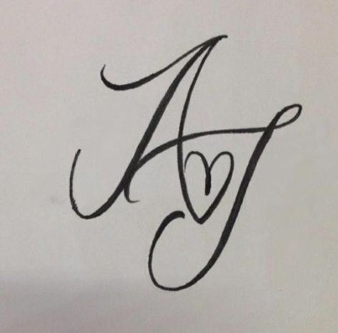 Aj Letter Tattoo, Aj Initials Tattoo, I Tattoo Letter Initial, Couple Initial Nails, Aj Tattoo Design, Initial Tattoo Men, A J Tattoo, Aj Initials, J Initial Tattoo