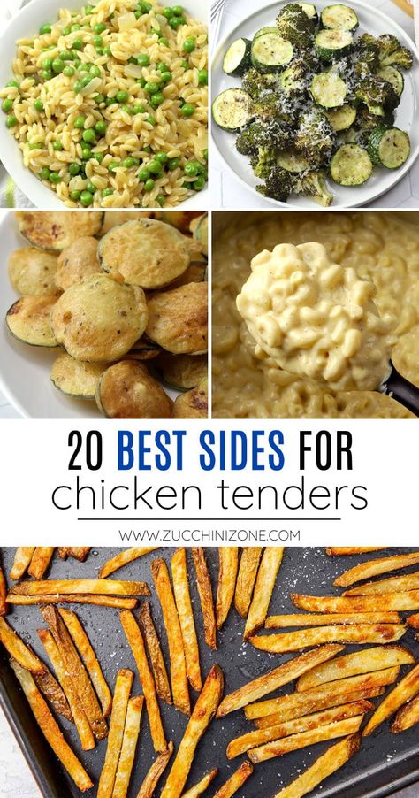 Sides For Chicken Tenders, Chicken Tenders Grilled, Easy Southern Dinner Recipes, Sides For Fried Chicken, Southern Dinner Recipes, Healthy Sides For Chicken, Chicken Tenders Dinner, Coconut Chicken Tenders, Homemade Potato Chips