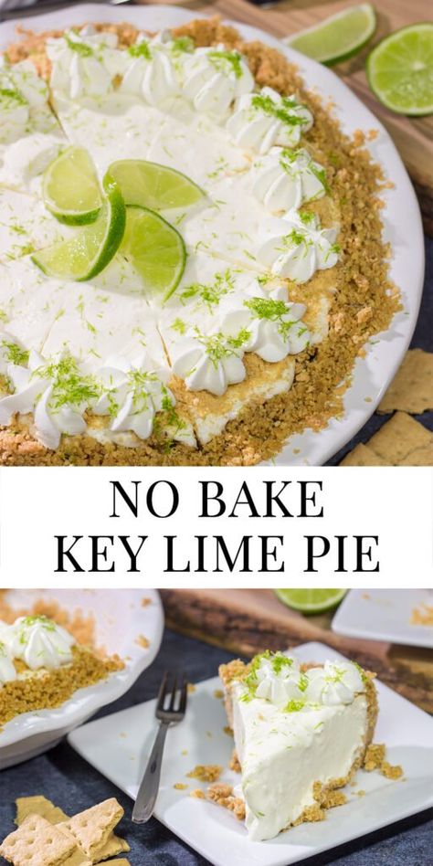 No Bake Key Lime Pie No Bake Key Lime Pie Recipe, Key Lime Pie Recipe No Bake, No Bake Key Lime Pie, No Bake Key Lime, Key Lime Pies, Peach Pound Cakes, Key Lime Pie Recipe, Lime Pie Recipe, Summer Pie