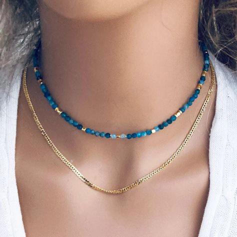 Apatite Necklace, Turquoise Beaded Necklace, Beaded Necklace Designs, Beaded Necklace Diy, Turquoise Bead Necklaces, Filigree Pendant, Discount Jewelry, Summer Necklace, Gold Filigree