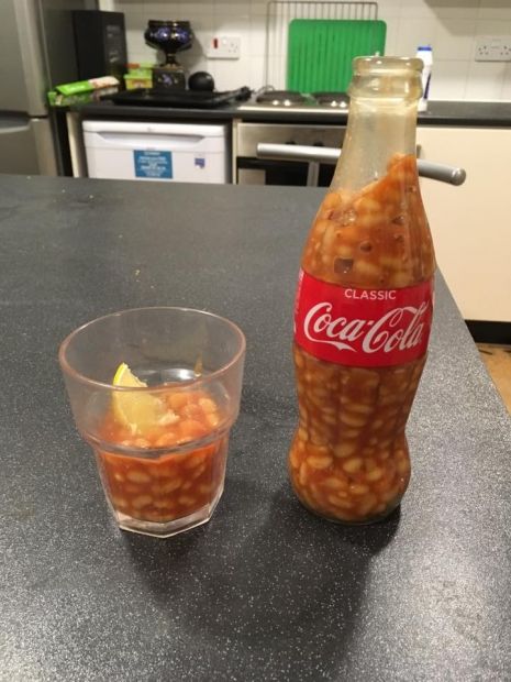 Things full of beans that shouldn’t be full of beans | Dangerous Minds Beans Image, The Slim Shady, Custom Recipe, Weird Images, Master Chef, 웃긴 사진, Baked Beans, Hot Sauce Bottles, Fortnite