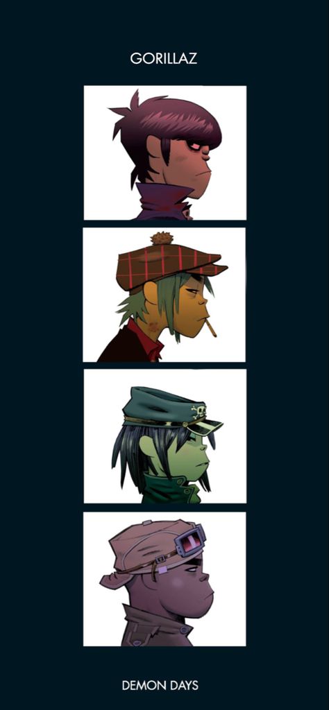 Demon days album Gorillaz Lockscreen, Gorillaz Albums, Gorillaz Demon Days, Demon Days, Hoodie Ideas, Music Posters, Eren Jaeger, Music Wallpaper, Radiohead