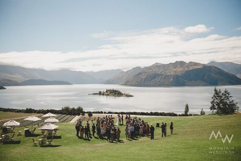 Rippon Hall Wedding, Wanaka Wedding, Lake Wanaka, Mountain Weddings, Beautiful Flower Designs, Wedding Hall, Dinner Set, Mountain Top, Photo Location