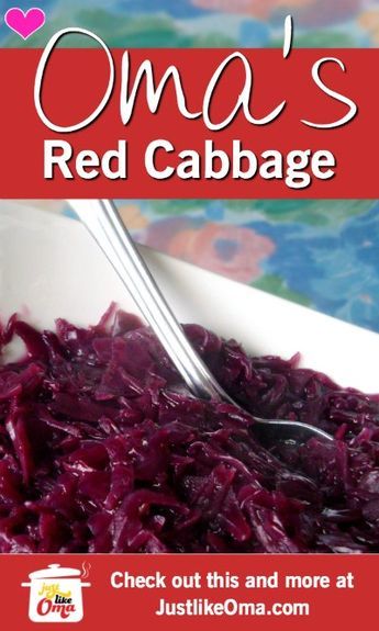 German Red Cabbage Recipe, Purple Cabbage Recipes, German Red Cabbage, Red Cabbage Recipe, Sweet And Sour Cabbage, Sour Cabbage, German Food Authentic, Red Cabbage Recipes, Cabbage Recipe