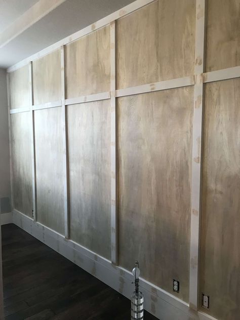 Replacing Paneling With Drywall, Paint Plywood Walls Ideas, Plywood Interior Walls Living Room, Finished Plywood Walls, Plywood On Walls, How To Cover Plywood Walls, Plywood Bathroom Walls, Non Drywall Walls, Plywood Walls Painted