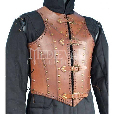 Leather Body Armour, Leather Cuirass, Leather Armour and Lorica ... Studded Leather Armor, Leather Armour, Henry Iv, Armor Vest, Viking Armor, Medieval Garb, Larp Armor, Leather Armor, Medieval Armor