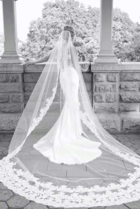 Amazing Wedding Dresses~ I'm starting to like the big veil over the back of a Mermaid Style dress, more and more! Long Veil, Bohol, A Wedding Dress, Wedding Wishes, Pretty Wedding, Wedding Veils, Wedding Veil, Fairytale Wedding, Here Comes The Bride