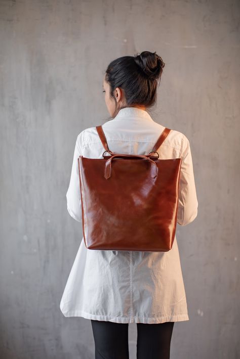 Leather Backpack Women, Convertible Tote Bag, Convertible Backpack Purse, Backpack Tote, Brown Tote Bag, Women Leather Backpack, Brown Leather Totes, Backpack Women, Convertible Backpack