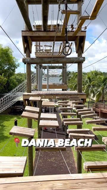 PeakACity on Instagram: "The REAL Locals Secret of Dania Beach Pt 1 The Broward College Tigertail Lake Recreational Center has an adventure for everyone. I did the Aerial Challange which is $25 per person and it truly didn’t disappoint. This truly is the perfect thrilling morning adventure. 📍Tigertail Lake Recreational Center, Dania Beach Opens 9am-5pm Tip: Go early in the morning! #miamireels #miamitips #thingstodoinmiami #naturelovers #secretspot #secretspots #miamivibes #miamilocal #f Dania Beach Florida, Recreational Center, Broward College, Florida Attractions, Ropes Course, Florida Living, Early In The Morning, Nature Trail, Beach Florida