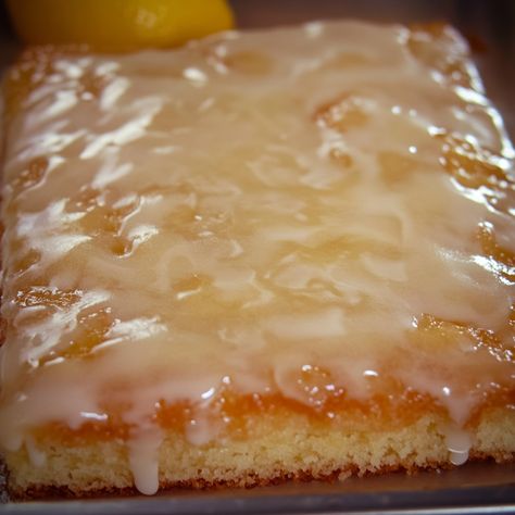 A LEMON CAKE TO DIE FOR Jello Cake Recipes, Lemon Glaze Cake, Easy Lemon Cake Recipe, Lemon Cake Mix Recipe, Lemon Desserts Easy, Lemon Cake Easy, Lemon Pudding Cake, Lemon Pound Cake Recipe, Cake Mix Desserts