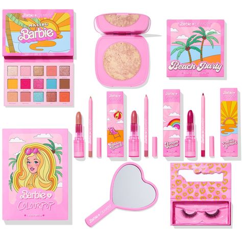 Colour Pop Makeup, Makeup Palette Collection, Barbie Malibu, Colourpop Eyeshadow, Makeup Pallets, Barbie Makeup, Magical Makeup, Makeup Package, Full Makeup