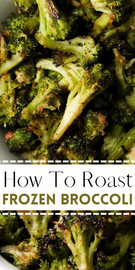 Broccoli Easy Recipe, Brocollini Recipes, Roasted Frozen Broccoli, Frozen Broccoli Recipes, Roast Frozen Broccoli, Easy Vegetable Side Dish, Boursin Recipes, Broccoli Recipes Side Dish, Broccoli Side Dish