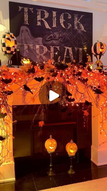 Donna Tronolone on Instagram: "Creating the perfect spooky scene starts with layering fun details like glowing jack-o’-lanterns, creepy crows, and a bold ‘Trick or Treat’ sign! And of course, the finishing touch? Orange string lights that bring everything to life with an eerie glow. Ready to give your space a spooky makeover? 
Comment “SHOP” for all the details! 🎃🦇✨" Orange String Lights, Trick Or Treat Sign, Crows, Jack O, Holiday Ideas, Jack O Lantern, String Lights, Holiday Crafts, Trick Or Treat