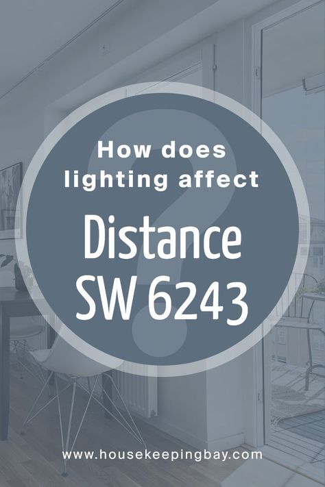 How Does Lighting Affect Distance SW 6243 by Sherwin Williams? Sherwin Williams Distance Paint, Sw Distance Paint, Notable Hue Sherwin Williams, Distance Sherwin Williams, Sw Distance, Sherwin Williams Distance, Sw Blue Paint Colors, Sherwin Williams Blues, Sherwin Williams Coordinating Colors