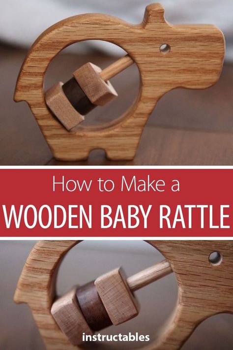 Wooden Baby Rattle, Wooden Toys Plans, Woodworking Toys, Woodworking For Kids, Wooden Baby Toys, Kids Wooden Toys, Baby Rattle, Hippopotamus, Wood Toys