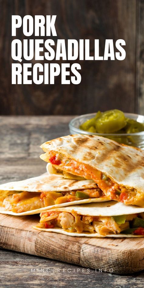 Try these crispy quesadillas filled with savory pork carnitas. Perfect for snack time or a Mexican-themed feast, they're a surefire way to satisfy those savory cravings. #Quesadillas #PorkCarnitas #MexicanSnack Ground Pork Quesadilla Recipes, Pork Quesadilla Recipes Easy, Pork Quesadilla Recipes, Crispy Quesadillas, Pork Quesadillas, Pork Quesadilla, Savory Cravings, Pork Stew Meat, Pork Mince Recipes