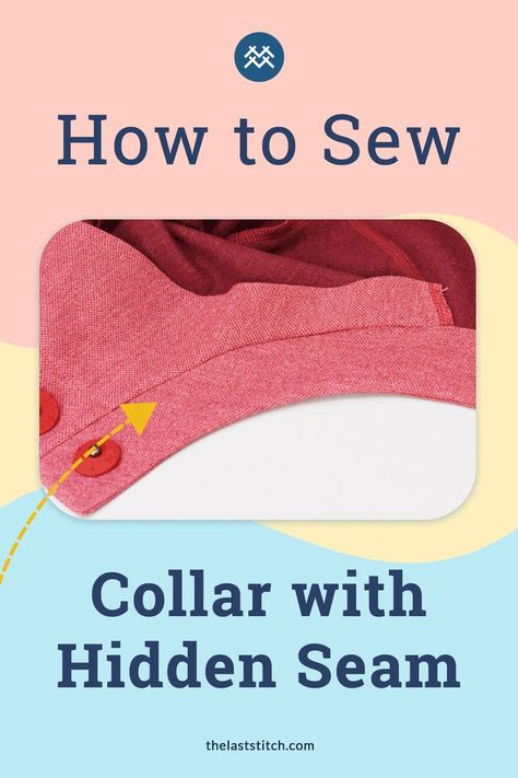 Have you looked into more high-end RTW knits with collars and have been intrigued by how they manage to hide the entire back neck seam allowance, without using a back facing or a band to cover the back neckline seam? In this step-by-step tutorial, I will show you exactly how it is done so that you too can sew a knit collar with a hidden, enclosed seam. Stylish Tops For Girls, Sewing Collars, Sewing Tops, Sewing Machine Basics, Seam Allowance, Sewing Class, Straight Stitch, Fashion Videos, Collar Pattern