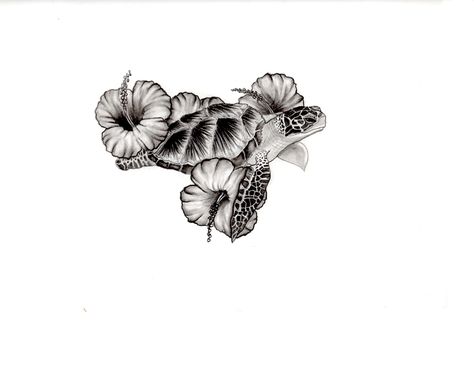 Sea Turtle and Hibiscus tattoo design Sea Turtle Hibiscus Tattoo, Hibiscus Turtle Tattoo, Hibiscus Tattoo Design, Hawaii Flower Tattoos, Hawaiian Turtle Tattoos, Hawaiian Flower Tattoos, Hibiscus Flower Tattoos, Turtle Tattoos, Hawaii Tattoos