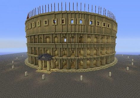 The Colosseum Minecraft Colloseum Build, Minecraft Colosseum, Minecraft Log Cabin, Cabin Mansion, Minecraft Wall, Build Inspiration, All Are Welcome, Minecraft Map, The Colosseum