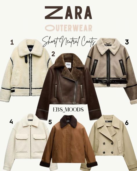 My favorite outerwear currently available on the @zara website. Short neutral jacket edition. Which one is your favorite?👇 🛒Shop product codes: 1: 3548/247 ($139) 2: 8741/270 ($109) 3: 8073/254 ($109) 4: 3046/288 ($59.90) 5: 4369/245 ($129) 6: 3046/242 ($69.90) ✨Follow @ebs_moods for more outfit inspiration and make sure to save this post for future shopping 🫶🏼 #instalooks #jacketstyle #fashioninspo #everydayfashion #styletips #jacketfashion #contemporarystyle #fashionaddiction #ootd #zar... Zara Website, Neutral Jacket, Zara Jacket, Trendy Jackets, Zara New, Zara Jackets, Jacket Style, Jacket Outfits, Everyday Fashion