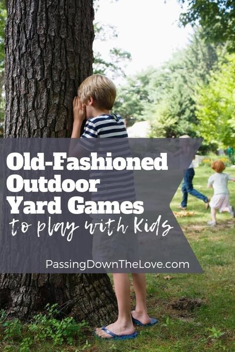 Fun Classic old-time yard games.  Mom said, 'don't come back until the street lights come on'. And we didn't'. We played games like these all day long! Old-time yard games for kids are the best!  #oldfashioned #yardgames #outdoorgames #games #kids Things To Do With Grandkids, Yard Games For Kids, Outdoor Yard Games, Old Fashioned Games, Camp Games, Games To Play With Kids, Outside Games, Outdoor Games For Kids, Games Kids