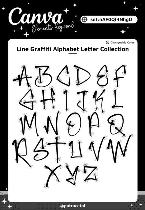 Line Graffiti Alphabet - Collection - Canva Element - set : nAF0Qf4NhgU - Letter - Best Canva Font Graffiti Letter N, Alphabet Design Fonts, Line Graffiti, Font Styles Alphabet, Fancy Fonts Alphabet, Cool Fonts Alphabet, Alphabet Graffiti, Graffiti Lettering Alphabet, Bubble Letter Fonts