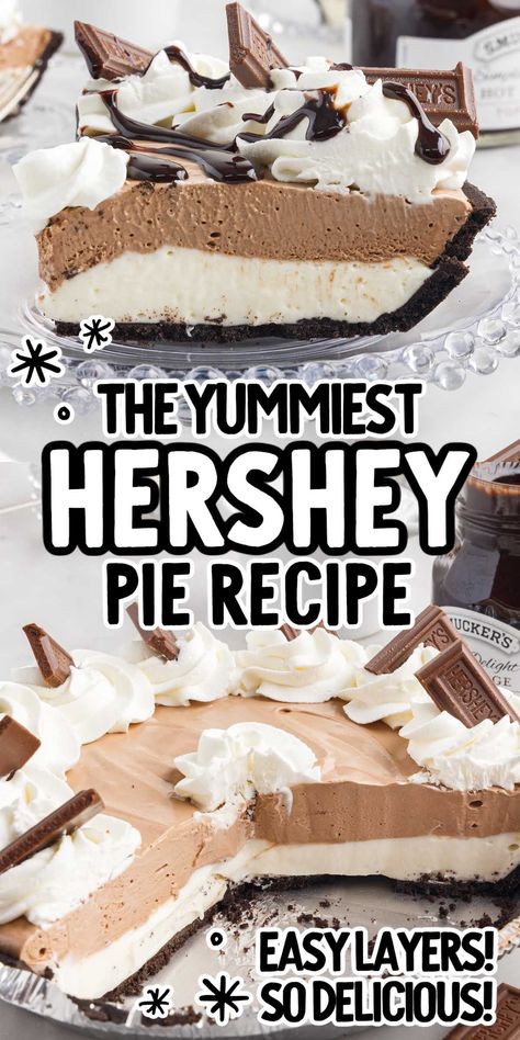 Herseys Chocolate Pie, Homemade Hershey Pie, Hershey Chocolate Pie Recipe, Hersheys Pie Recipe, Hershey Bar Pie Recipe, Burger King Hershey Pie Recipe, Hersheys Chocolate Pie, Hersheys Pie, Hershey Sundae Pie Recipe