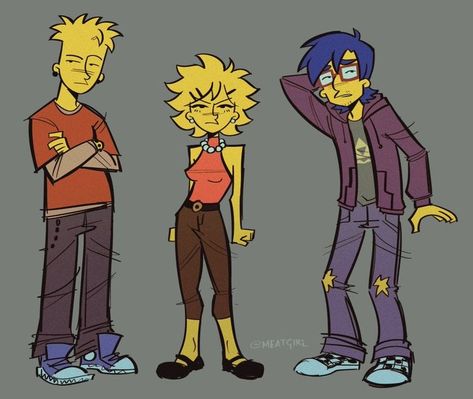 Lisa And Milhouse, Simpsons Art, Art Style Inspo, Cartoon Character Design, Cute Art Styles, Funky Art, The Simpsons, Cartoon Art Styles, Art Reference Photos