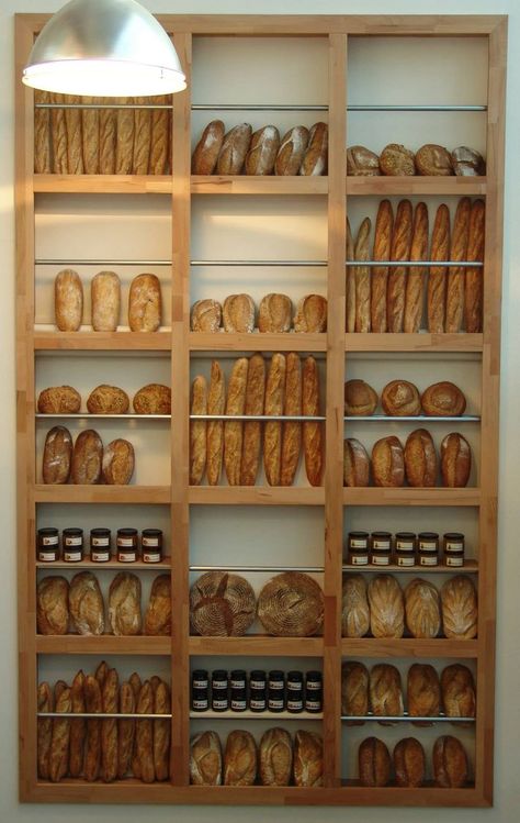 Pin by Larry Joyner on Alpine Baker Breads | Bread shop, Bakery decor, Bakery design Bakery Door Design, Bread Display Bakery, Bread Display Ideas, Bread Presentation, Production Room, Bread Display, Bakery Shop Design, Bakery Store, Bakery Interior