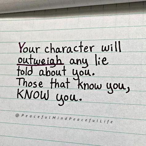Peaceful Mind Peaceful Life on Instagram: "Sometimes we are being called to tell our side of the story, and sometimes our action and who we are speaks for itself. The amazing news is that it is completely up to you to decide. You always have a choice. No one EVER has the power to name who you are or to tell your story. Never allow someone to bully you. You have nothing to prove. 💚 (Image text: “Your character will outweigh any lie told about you. Those that know you, KNOW you.”-unknown)" Messy Mind, Know Yourself Quotes, Nothing To Prove, Peaceful Mind Peaceful Life, Peaceful Mind, Forgiveness Quotes, Brother Quotes, Image Text, Character Quotes