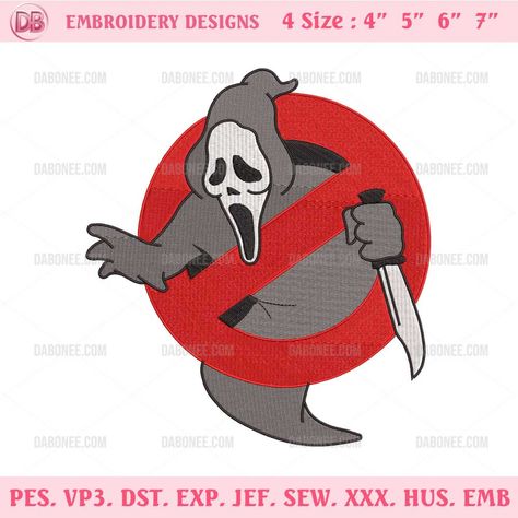 Ghostface Ghostbusters Logo Embroidery Design, Halloween Embroidery Pattern Ghostbusters Logo, Logo Embroidery Design, Dog Embroidery Designs, Leaf Book, German Wirehaired Pointer, Halloween Embroidery Designs, Pointer Dog, Halloween Embroidery, Black Cat Halloween