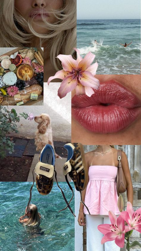 Ipad Moodboard Wallpaper, Beach Collage Wallpaper, Vision Collage, Beach Collage, Summer Collage, Iconic Wallpaper, Malibu Barbie, Apple Watch Wallpaper, Pretty Wallpaper Iphone