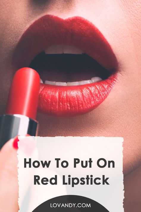 How To Put Lipstick On, How To Get Red Lips, How To Do Red Lips, How To Do A Red Lip, Lipstick Types, How To Apply Lipstick For Beginners, How To Apply Red Lipstick, How To Do Red Lips Tutorials, How To Make Red Lipstick Look Good