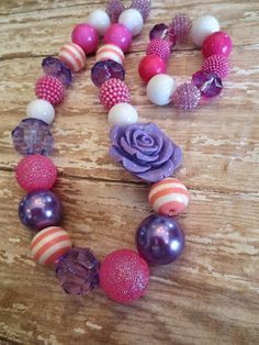 Staying Sane While Staying Home!: Kids Chunky Necklace DIY - Part Three Pearl Locket, Toddler Necklace, Chunky Bead Necklace, Necklaces Ideas, Chunky Bead Necklaces, Bubblegum Necklace, Chunky Necklaces, Diamond Jewelry Necklace, Pearl Jewelry Necklace