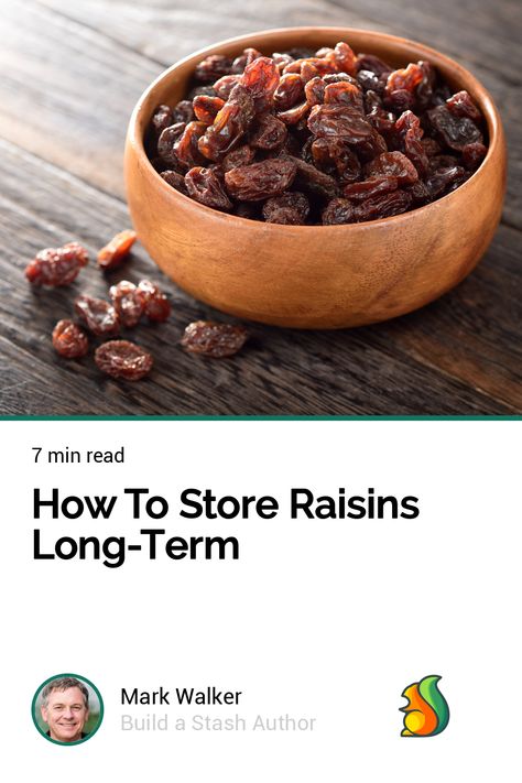 How To Store Raisins Long-Term Storing Food Long Term, Prepper Items, Emergency Preparedness Food Storage, Canning Kitchen, Emergency Preparedness Food, Long Term Food Storage, Freezer Burn, How To Store, Survival Food